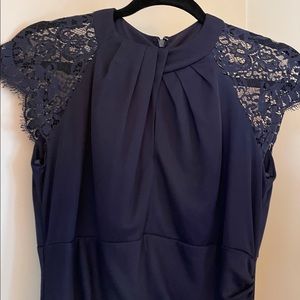 Floor Length Navy Blue Gown